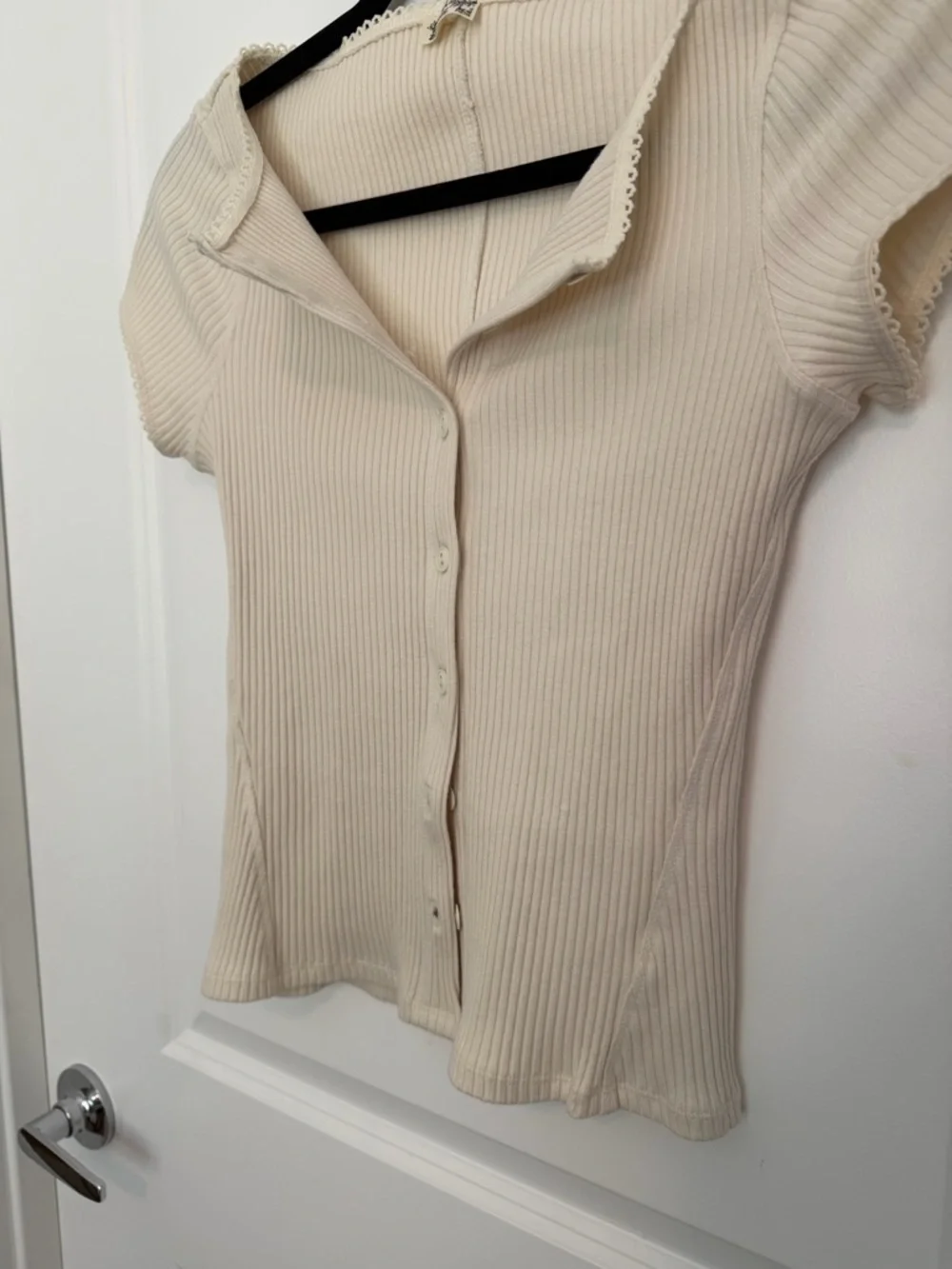 Free People Ribbed Button-Front Top - Picture 4 of 6